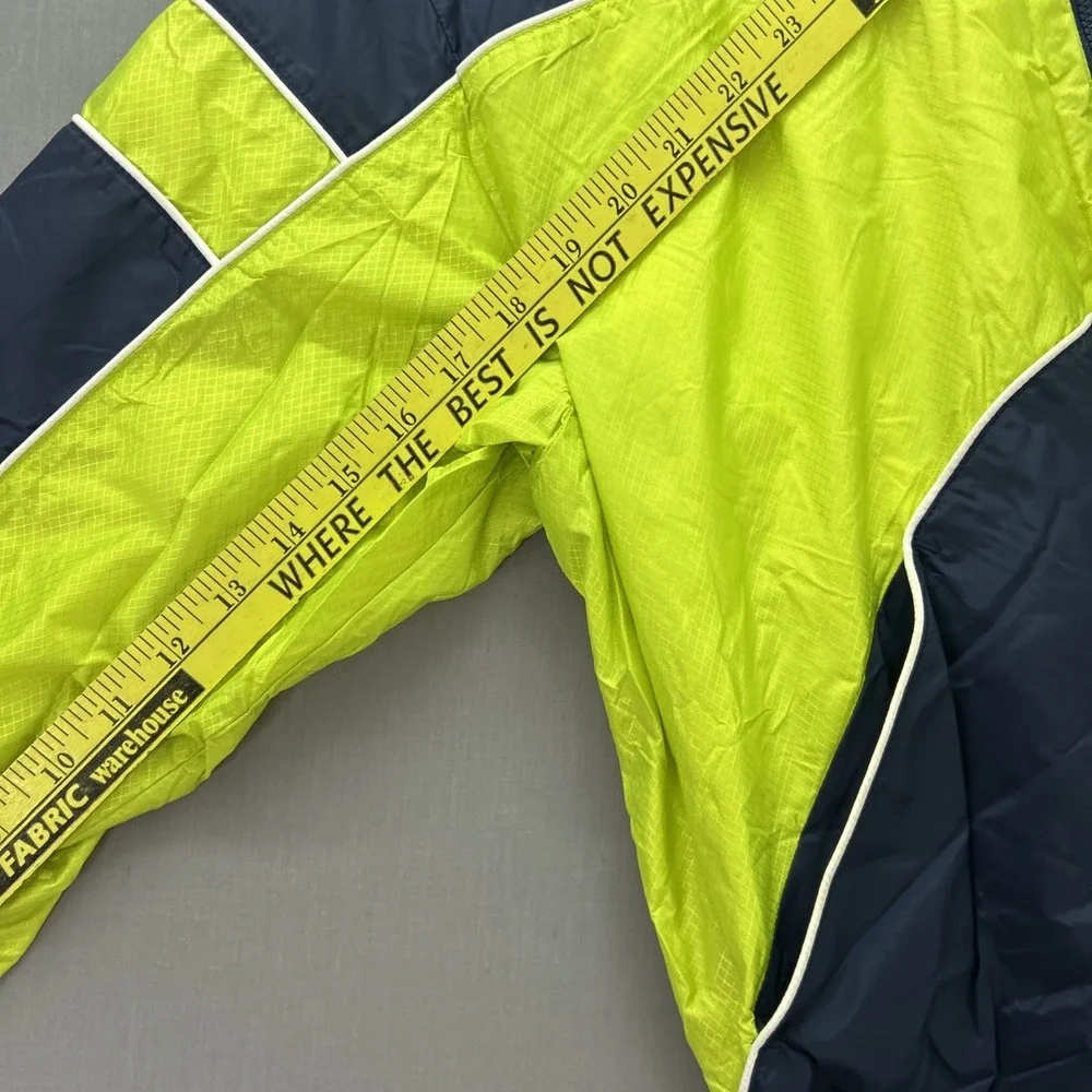 VTG Nike Big Kids Boys Windbreaker Size M 8-10 Neon Green Blue Zip Up Jacket Y2K